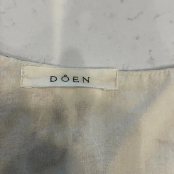 Dôen Marci Cotton Silk Puff Shoulder Mini Dress - Picture 12 of 12